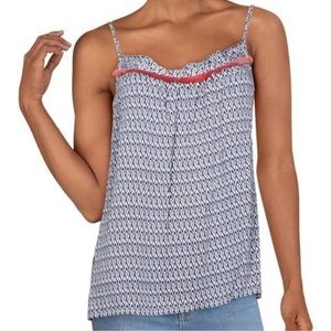 Southern Tide Blue Ikat Tori Tank Top Shirt Adjustable Straps L 12 14